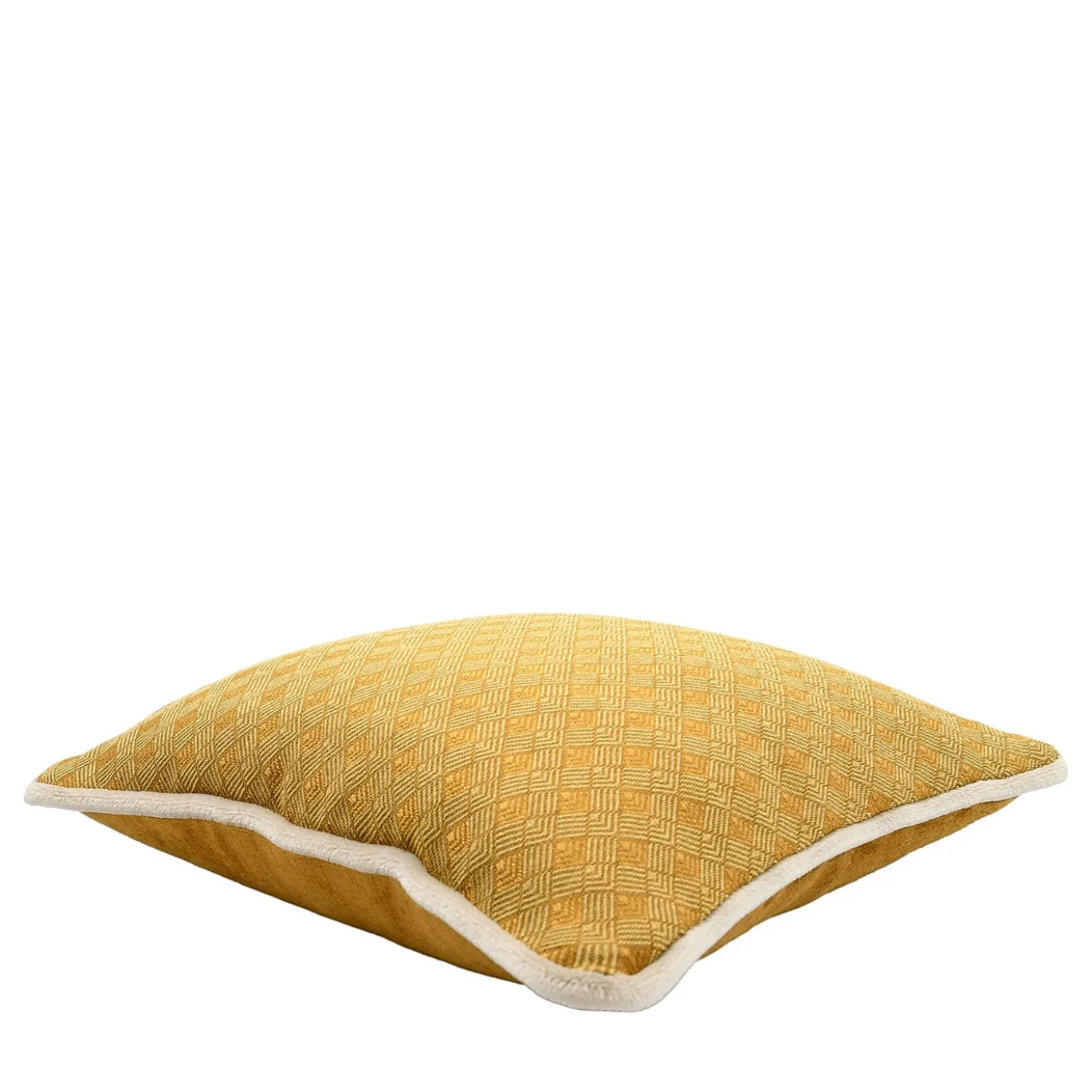 Carrè Oro Cuscino Quadrato in Velluto di Lino