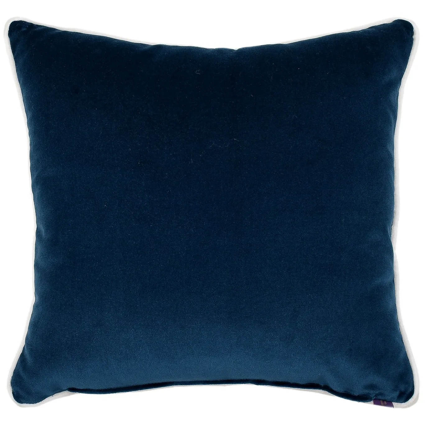 Carrè Pied de Poule Cuscino Quadrato in Tessuto Jacquard Blu e Bianco