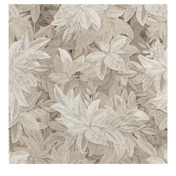 Carta da Parati Botanica con Foliage in Toni Neutri