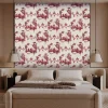 Carta da parati Chinese Toile rossa e beige