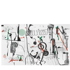 Carta da parati con decorazione greca colorata