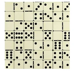Carta da parati con motivo a piastrelle Domino