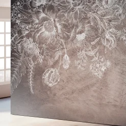 Carta da parati con texture astratta a fiori
