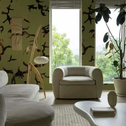Carta da Parati Find Me In The Dark Verde Militare di Magnus Gjoen