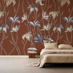 Carta da parati Fiori Terracotta di Marika Tardio