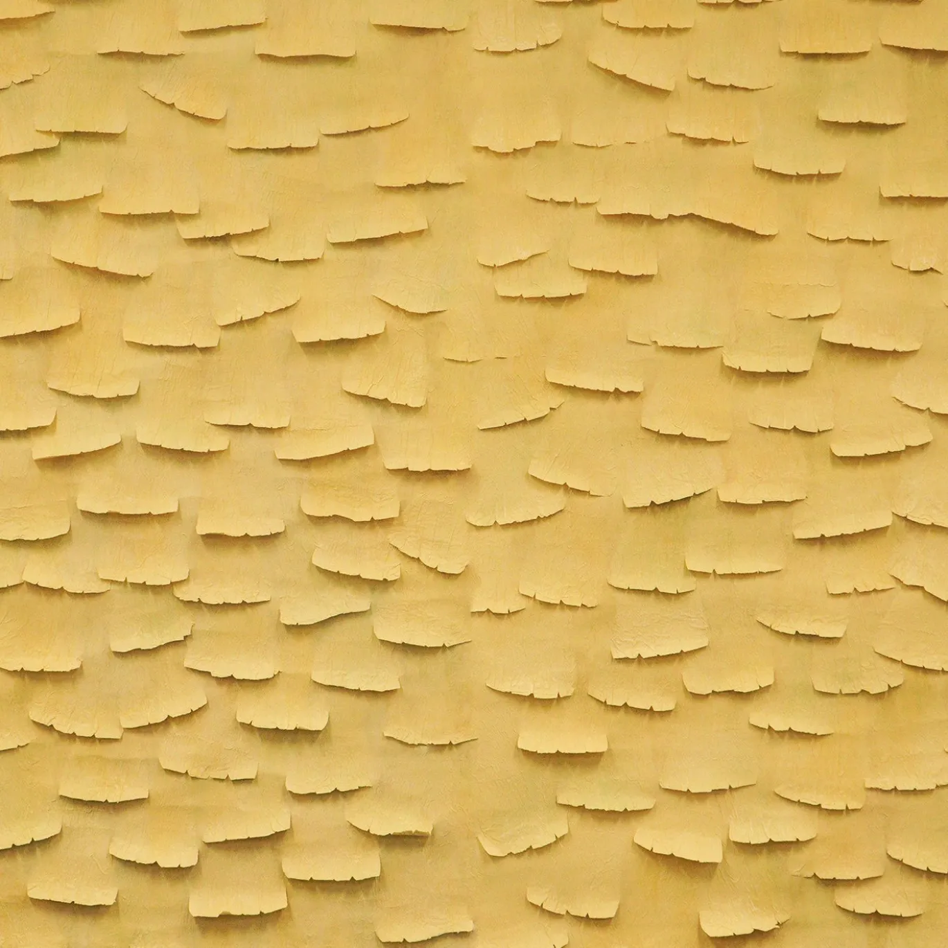 Carta da parati Ginko giallo dipinta a mano