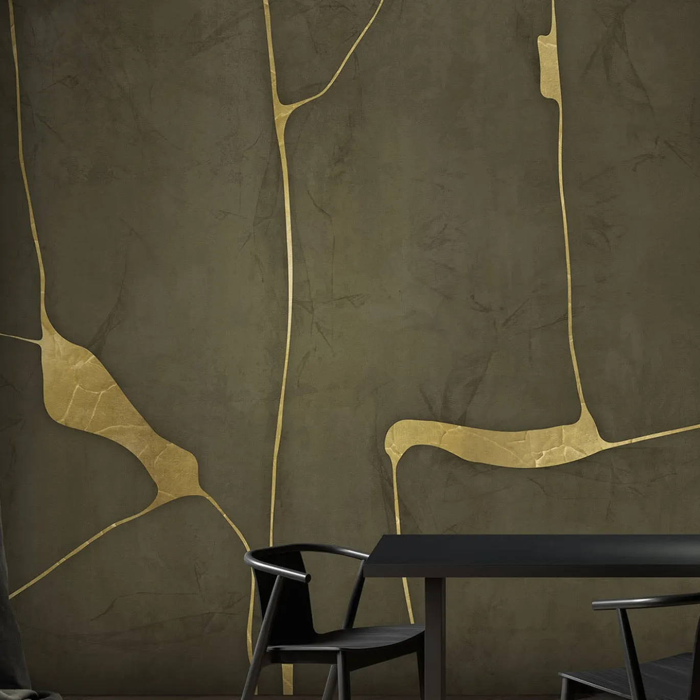 Carta da Parati Kintsugi Verde