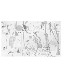Carta da parati strutturata con decorazione greca in B&N