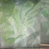 Carta da parati strutturata Foglie di palma verde chiaro