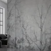 Carta da parati strutturata Foresta grigia