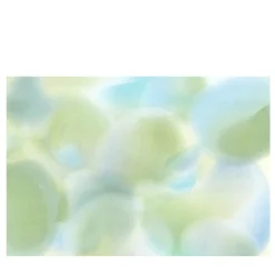 Carta da parati strutturata verde e azzurra della collezione Flo di Karim Rashid