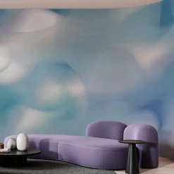 Carta da parati testurizzata Flo Collection Blue Shades di Karim Rashid