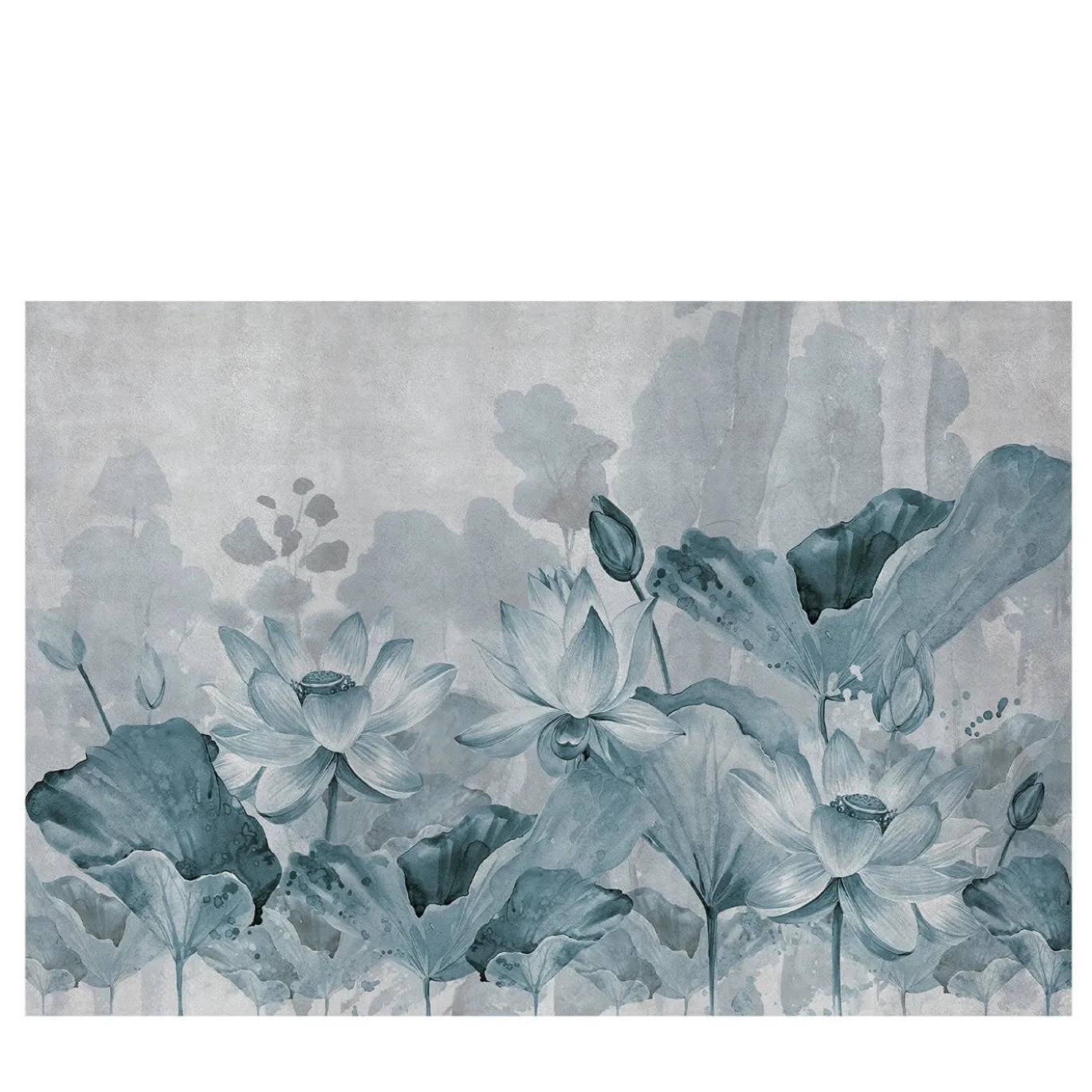 Carta da parati testurizzata Blue Flowers