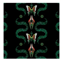 Carta da parati Zigzag Bugs Onyx di Fanny Garnichat