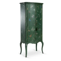 Cassettiera alta Tiepolo Verde con farfalle colorate