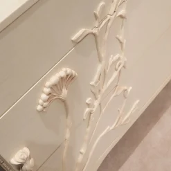 Cassettiera Linpha in Legno di Acero Bianco con 4 Cassetti