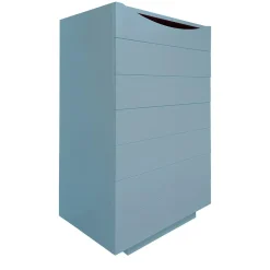 Cassettiera Settimino Azzurro in legno di frassino verniciato