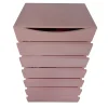 Cassettiera Settimino Rosa in legno di frassino verniciato
