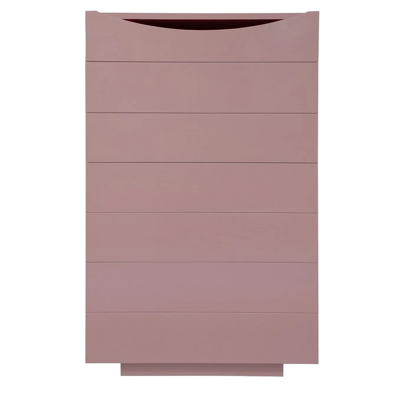 Cassettiera Settimino Rosa in legno di frassino verniciato