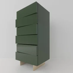 Cassettiera verticale Settimanale V in legno verde