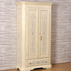 Cassettone Beige In Stile Tirolese Dipinto a Mano