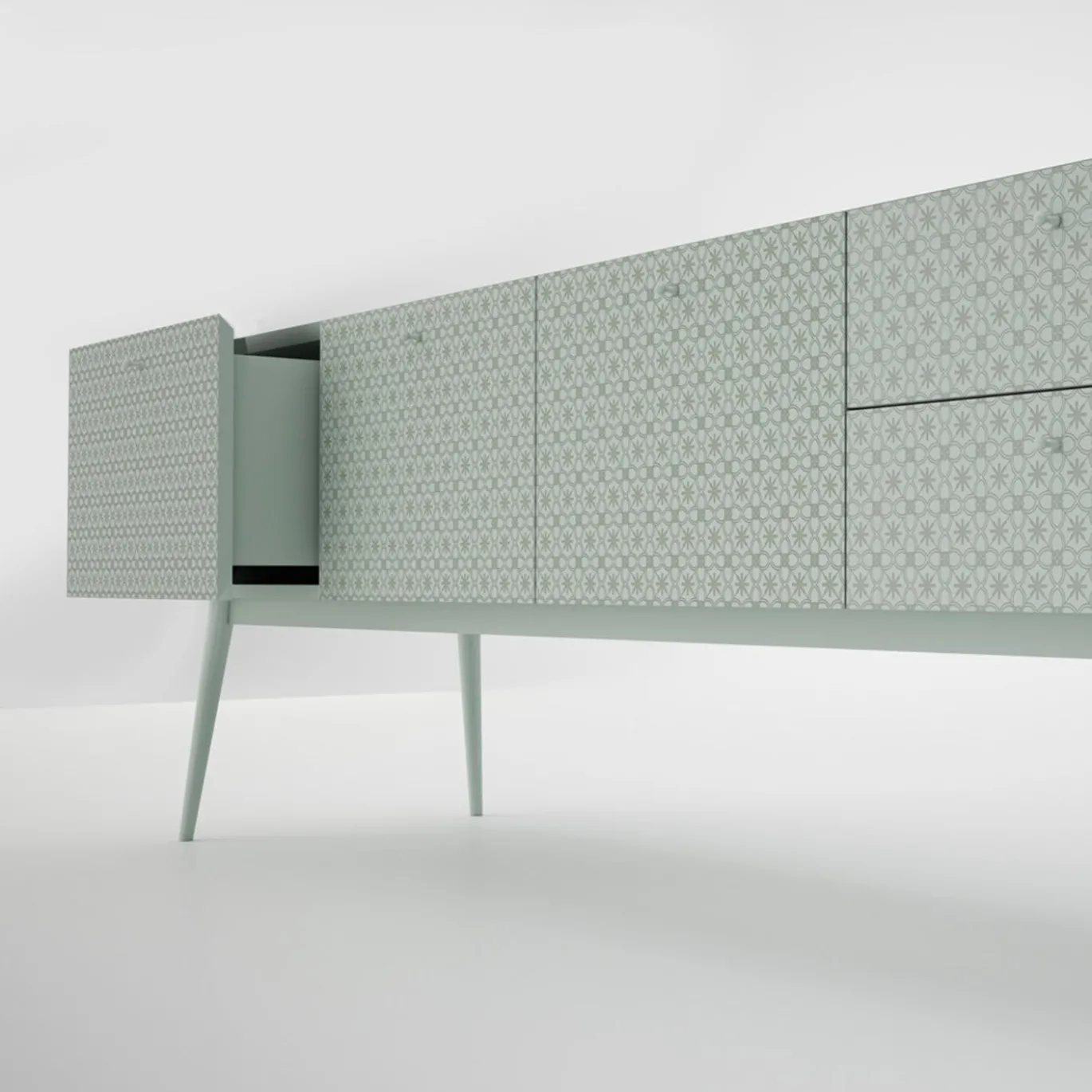 Cassettone bianco a 5 cassetti Tiles