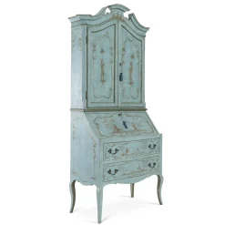 Cassettone Parma Doge Blue Secretary con Chinoiserie Oro