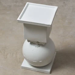Cassola+Marostica tavolino in ceramica finitura sabbia bianca
