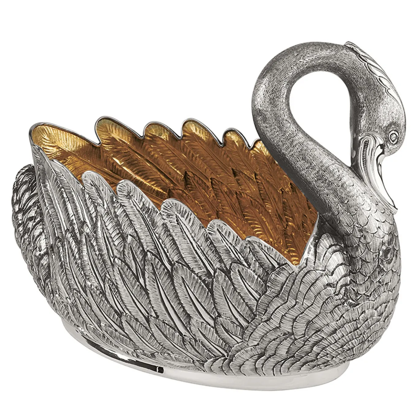Centrotavola a forma di cigno