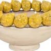 Centrotavola basso con limoni gialli in maiolica siciliana