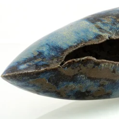 Centrotavola Big Blue a Forma di Baccello in Gres Policromo