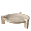 Centrotavola Block Stand Basso in Travertino