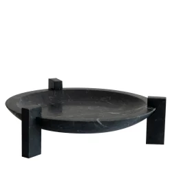 Centrotavola Block Stand basso in marmo Nero Marquina