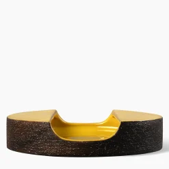 Centrotavola Bolo Decorativo Giallo della Serie Tagliata di Aldo Londi