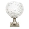Centrotavola Coppa Rotonda Reggia in Cristallo con Base in Bronzo