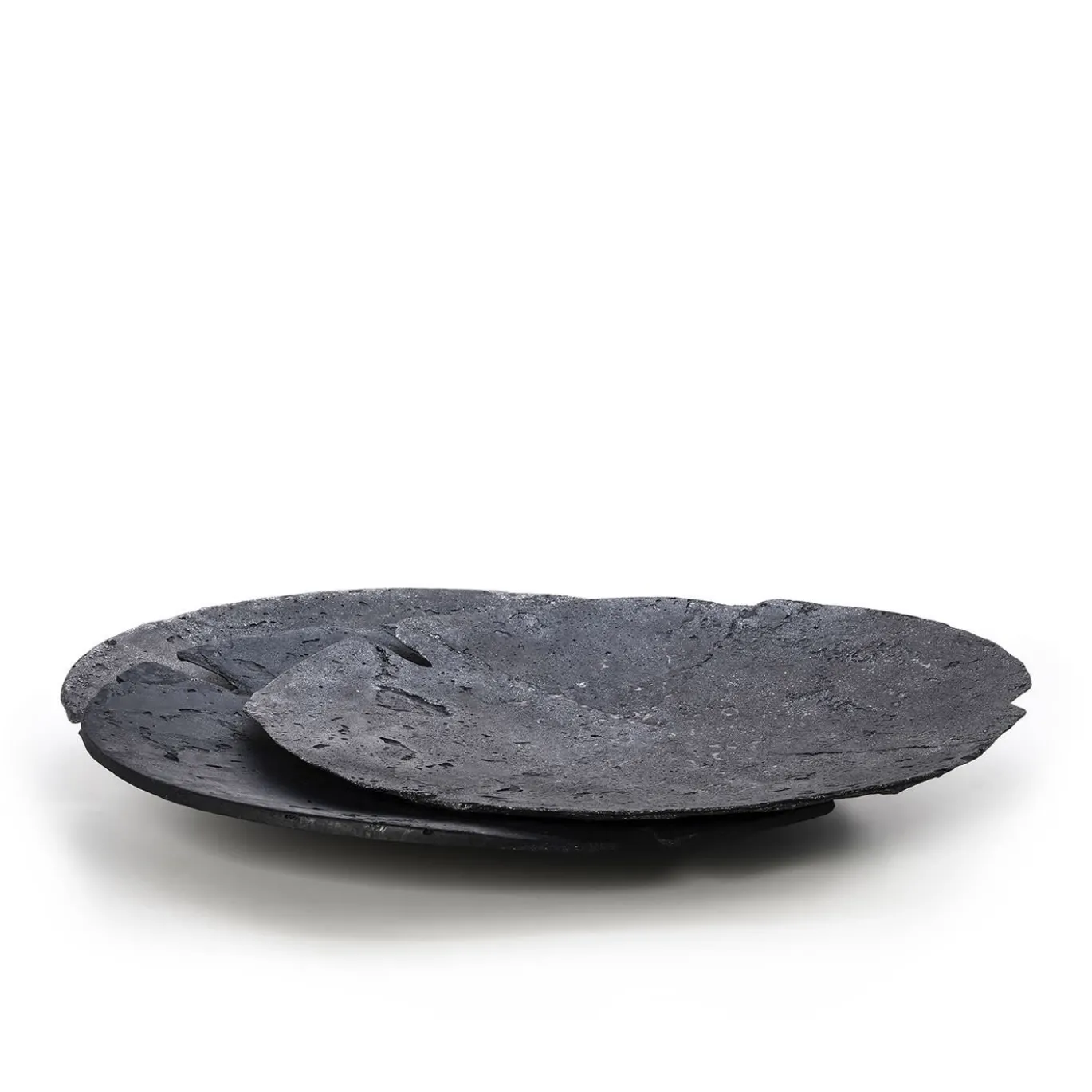 Centrotavola Grande Lava Di Luna in Glebanite Nera