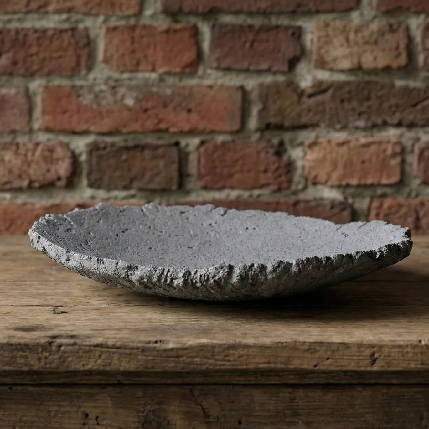 Centrotavola Grigio Concreto in Glebanite Grigia