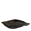 Centrotavola in ceramica Autumn Leaf in finitura marrone