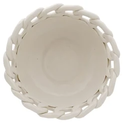 Centrotavola in ceramica bianca Catena