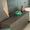 Centrotavola in ceramica La Colomba Della Pace Verdigris e foglie d'oro