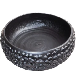 Centrotavola in Ceramica Olive Serie Onda Nero Liquirizia