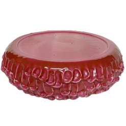 Centrotavola in Ceramica Onda Rosa Malva Scuro