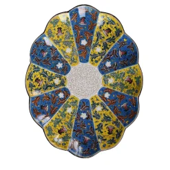 Centrotavola in ceramica policroma