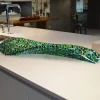 Centrotavola in vetro di Murano verde Onda Sunshine di Andrea Orso