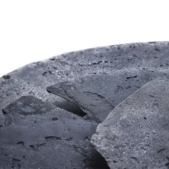 Centrotavola Lava Forata in Glebanite Nera
