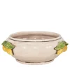 Centrotavola Limone in Maiolica Siciliana Madreperla