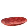 Centrotavola ovale grande Murrine Opache di Carlo Scarpa in rosso