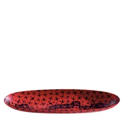 Centrotavola ovale Murrine Opache di Carlo Scarpa in rosso