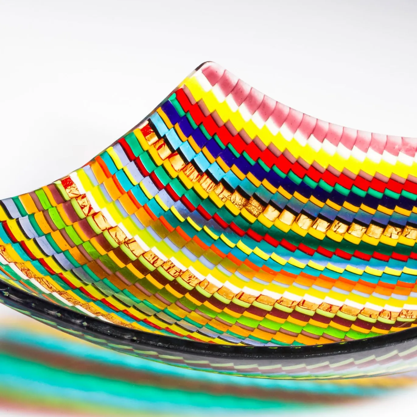 Centrotavola Rombo in vetro di Murano multicolore di Andrea Orso