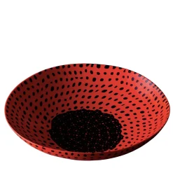 Centrotavola rotondo Murrine Opache di Carlo Scarpa in rosso